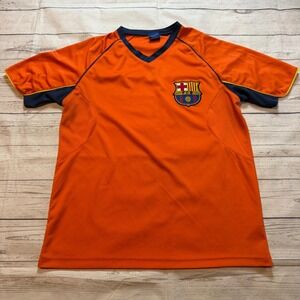 FC Barcelona Training Jersey Football Soccer Shirt Orange Men's Size Small
